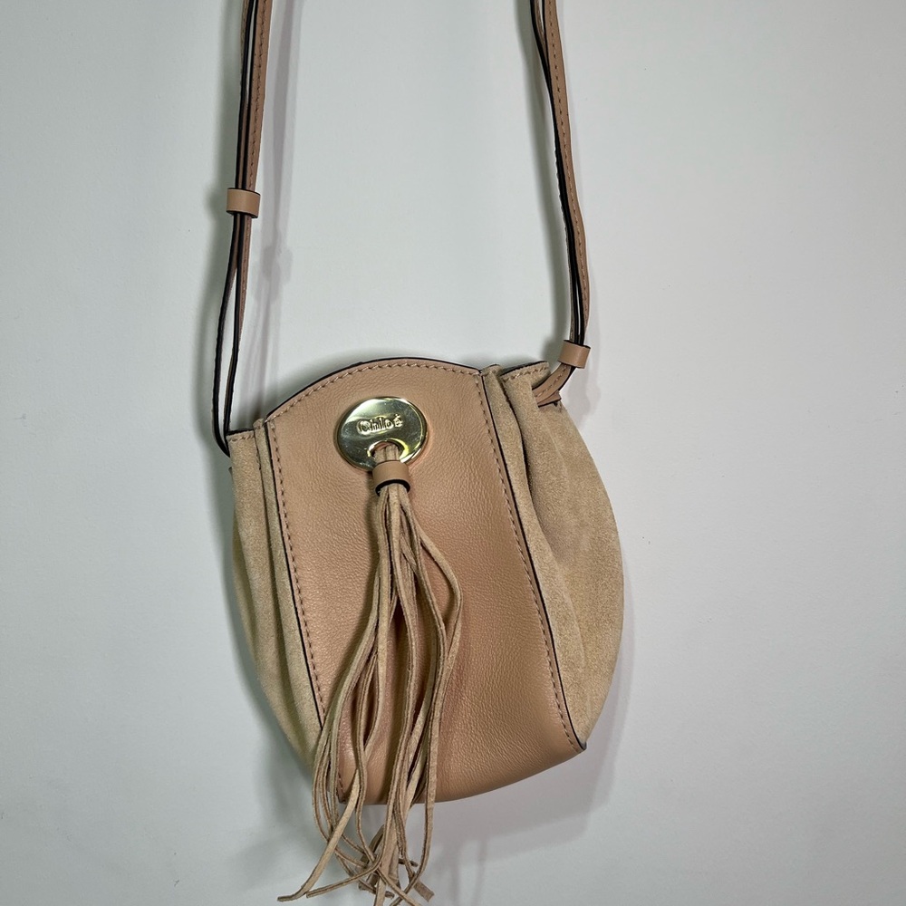 Brand New Chloe Mini Gala Bag - Nude Blush & Leather Tassel Crossbody